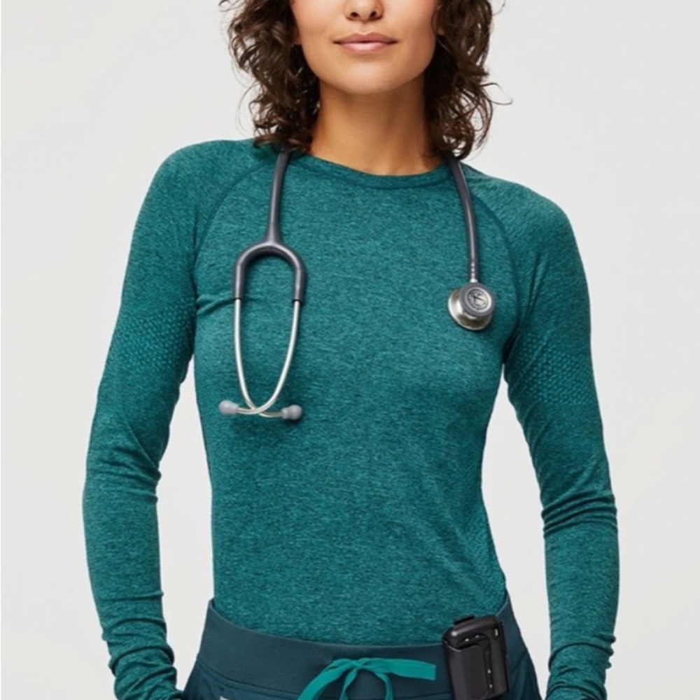 FIGS Salta Underscrub Top – Caribbean Blue, Size S